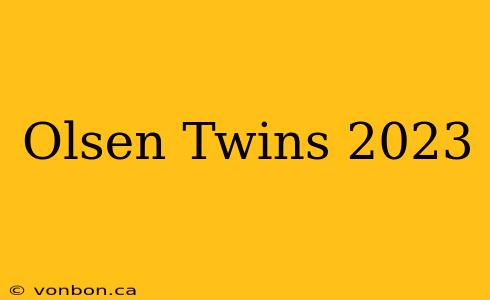 Olsen Twins 2023