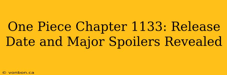 One Piece Chapter 1133: Release Date and Major Spoilers Revealed