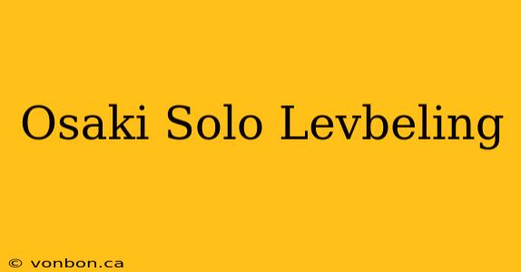 Osaki Solo Levbeling