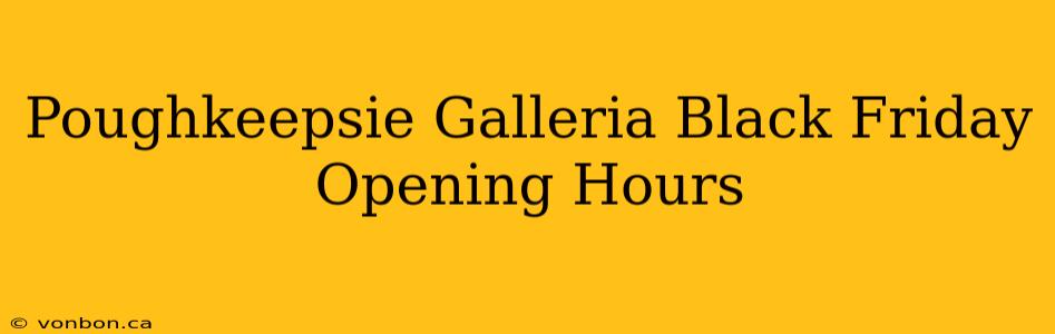 Poughkeepsie Galleria Black Friday Opening Hours