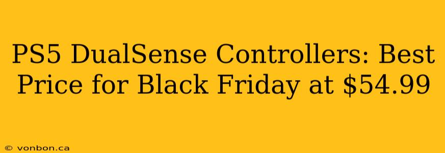 PS5 DualSense Controllers: Best Price for Black Friday at $54.99