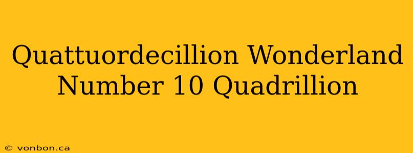 Quattuordecillion Wonderland Number 10 Quadrillion