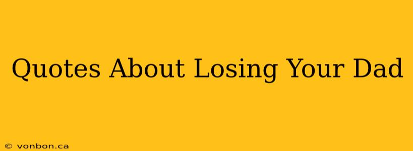 Quotes About Losing Your Dad