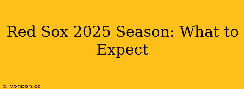 Red Sox 2025 Season: What to Expect