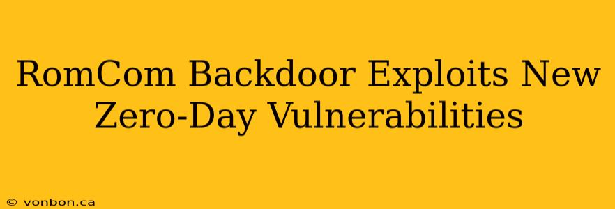 RomCom Backdoor Exploits New Zero-Day Vulnerabilities