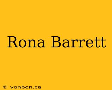 Rona Barrett