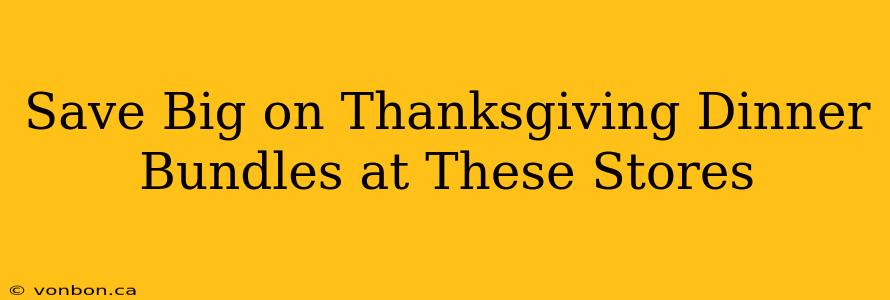 Save Big on Thanksgiving Dinner Bundles at These Stores