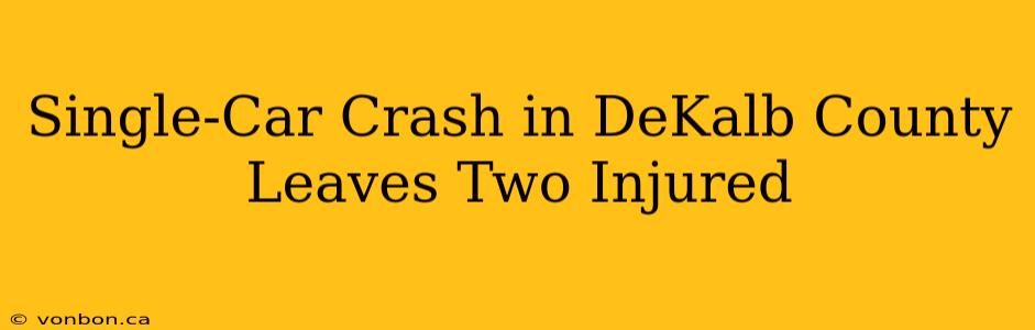 Single-Car Crash in DeKalb County Leaves Two Injured