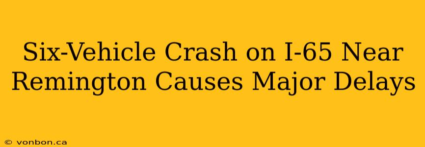 Six-Vehicle Crash on I-65 Near Remington Causes Major Delays
