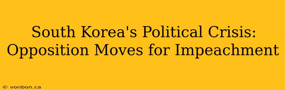 South Korea's Political Crisis: Opposition Moves for Impeachment