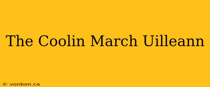 The Coolin March Uilleann