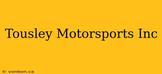 Tousley Motorsports Inc