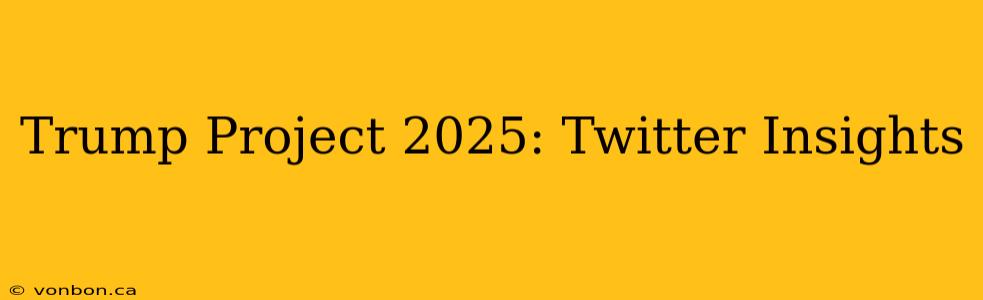 Trump Project 2025: Twitter Insights