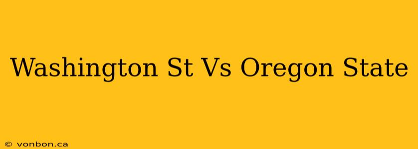 Washington St Vs Oregon State