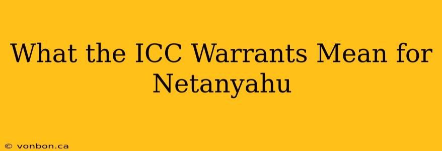 What the ICC Warrants Mean for Netanyahu