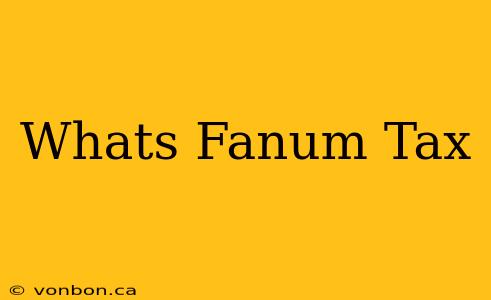 Whats Fanum Tax