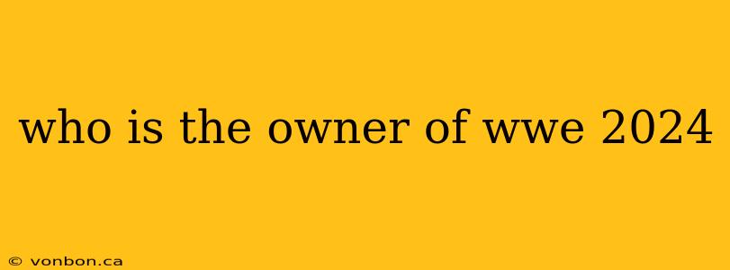 who is the owner of wwe 2024