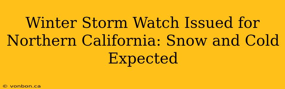 Winter Storm Watch Issued for Northern California: Snow and Cold Expected