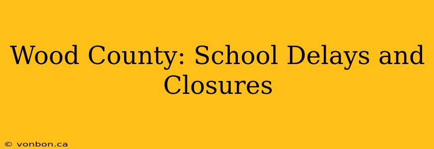 Wood County: School Delays and Closures