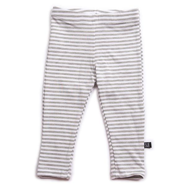 ORGANIC BABY KIDS GRAY STRIPE LEGGING STRETCHY
