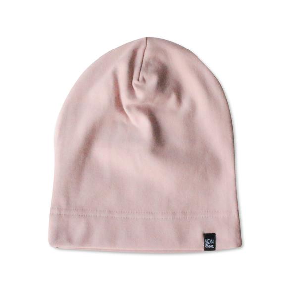 VONBON BLUSH PINK FLEECE BEANIE HAT
