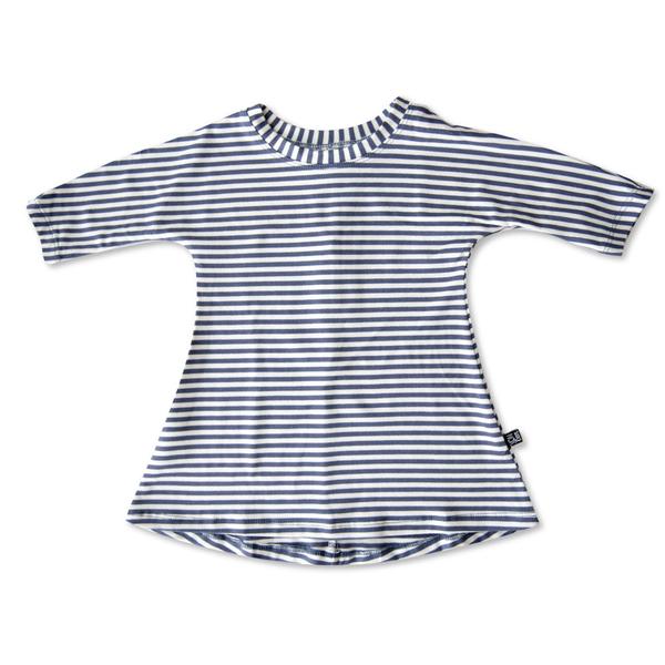 VONBON GIRLS BLUE STRIPE BAMBOO DRESS