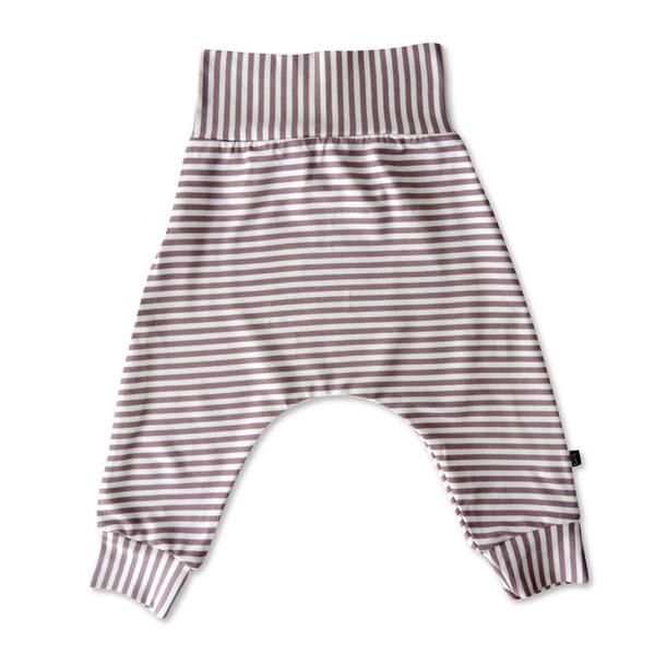 VONBON BABY GIRLS PURPLE STRIPE HAREM LEGGING