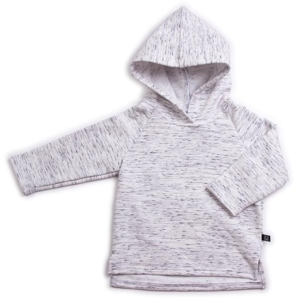 VONBON KIDS ORGANIC FLEECE HOODIE HOODED PULLOVER GRAY CANADA