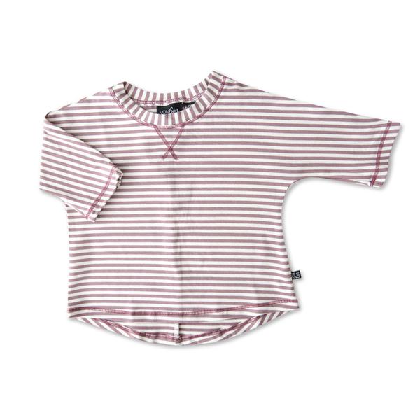 VONBON GIRLS BAMBOO LILAC STRIPE SHIRT