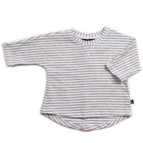 3/4 SLEEVE TEE | GRAY STRIPE