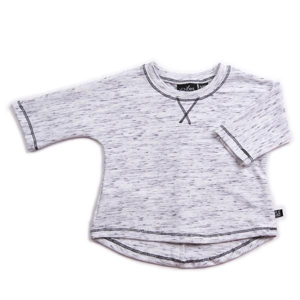 VONBON ORGANIC COTTON BABY BOY SHIRT MELANGE GRAY