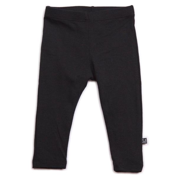 VONBON BLACK ORGANIC COTTON BAMBOO KIDS LEGGINGS