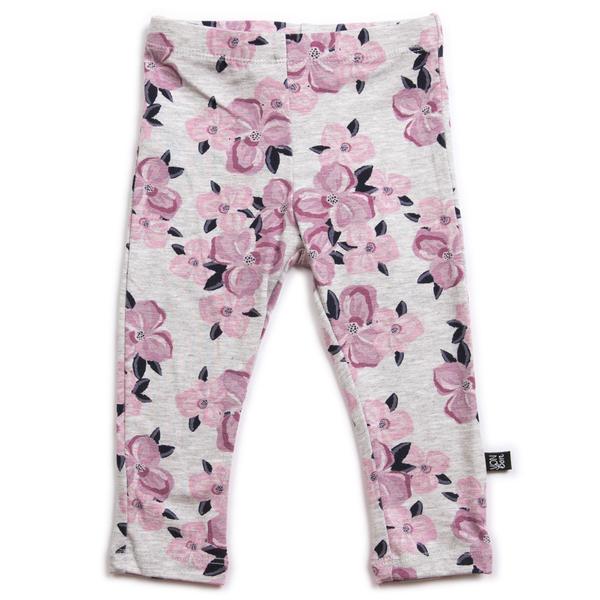 VONBON FLORAL BABY GIRL BAMBOO LEGGINGS ORGANIC