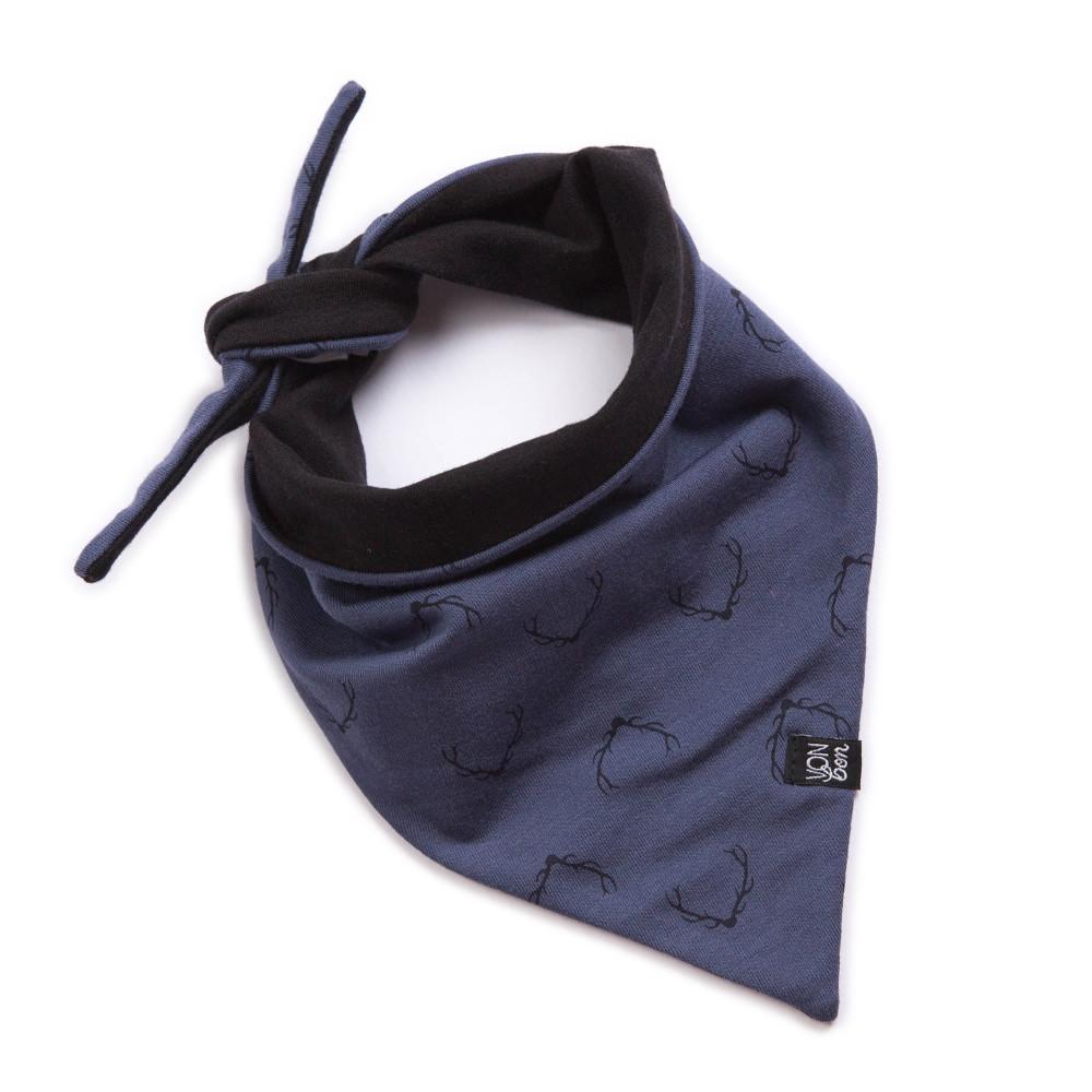 VONBON BIB BANDANA ANTLER BLACK REVERSIBLE