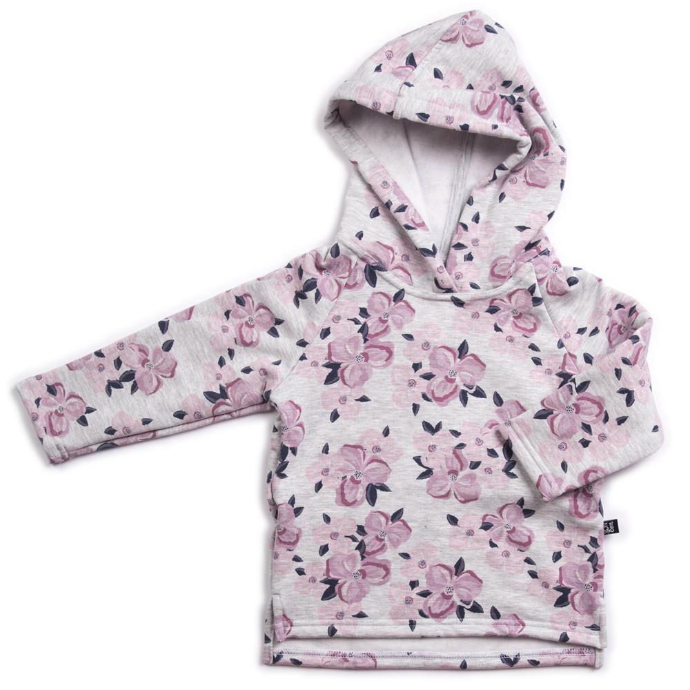 VONBON FLOWER FLORAL GIRLS HOODIE PULLOVER