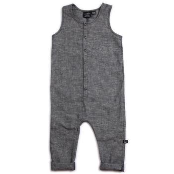 VONBON CHAMBRAY LINEN ROMPER PLAYSUIT ONESIE DENIM SUMMER