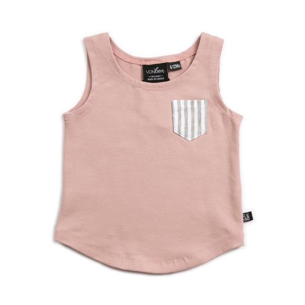 VONBON SLEEVELESS TANK SUMMER GIRLS VEST POCKET PINK