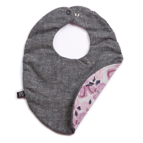 VONBON BABY BIB SNAP BACK BANDANA CHAMBRAY DROOL