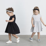 ORGANIC BLACK BABY GIRLS DRESS LBD CAP SLEEVE VANCOUVER
