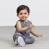 VONBON CHAMBRAY LINEN ROMPER PLAYSUIT ONESIE