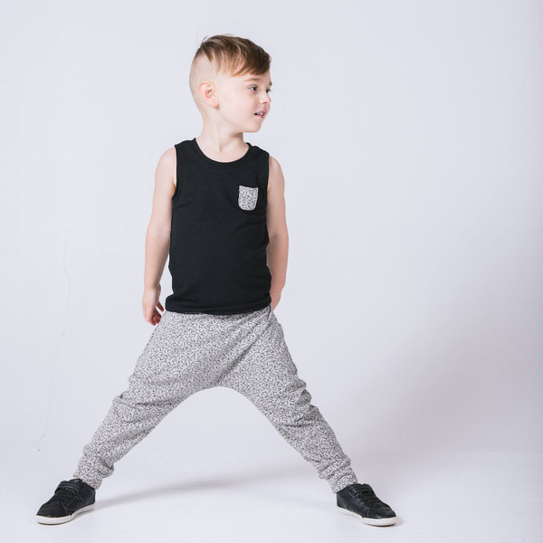 vonbon organic bamboo gray harem leggings