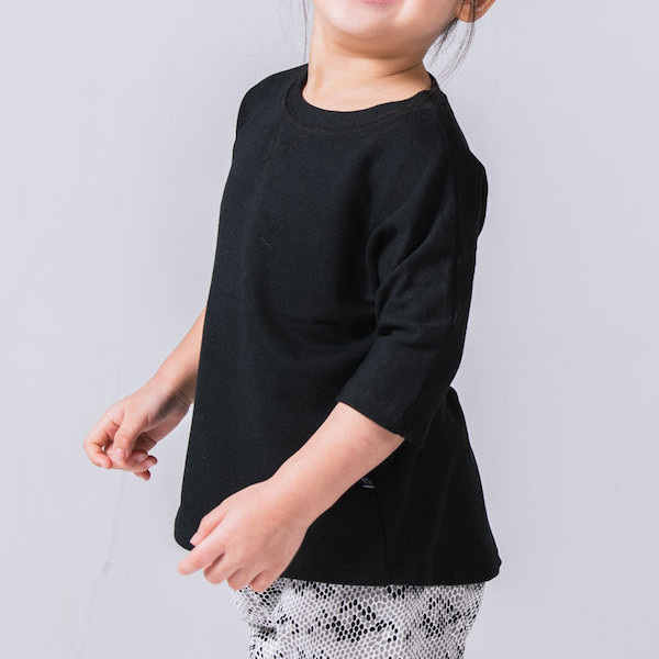 VONBON BASIC BLACK KIDS BAMBOO TSHIRT