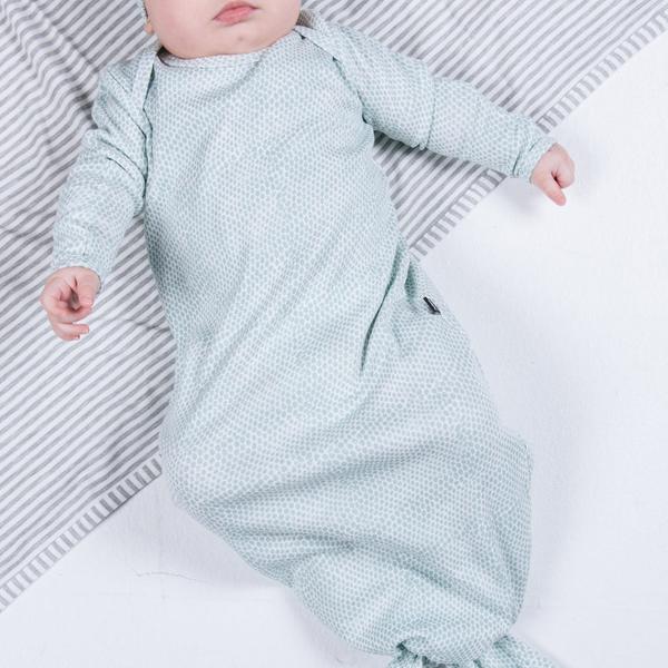 VONBON ORGANIC COTTON BABY SLEEPER GREEN