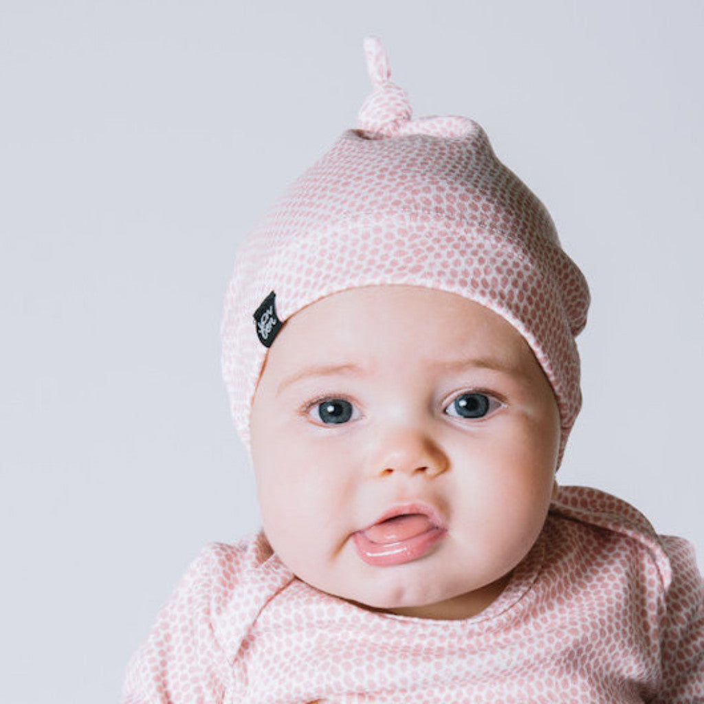 VONBON ORGANIC COTTON BABY HAT PINK